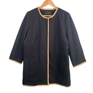 Talbots Jacket Womens 14P Textured Old Money Preppy Office Chic Parisian Work